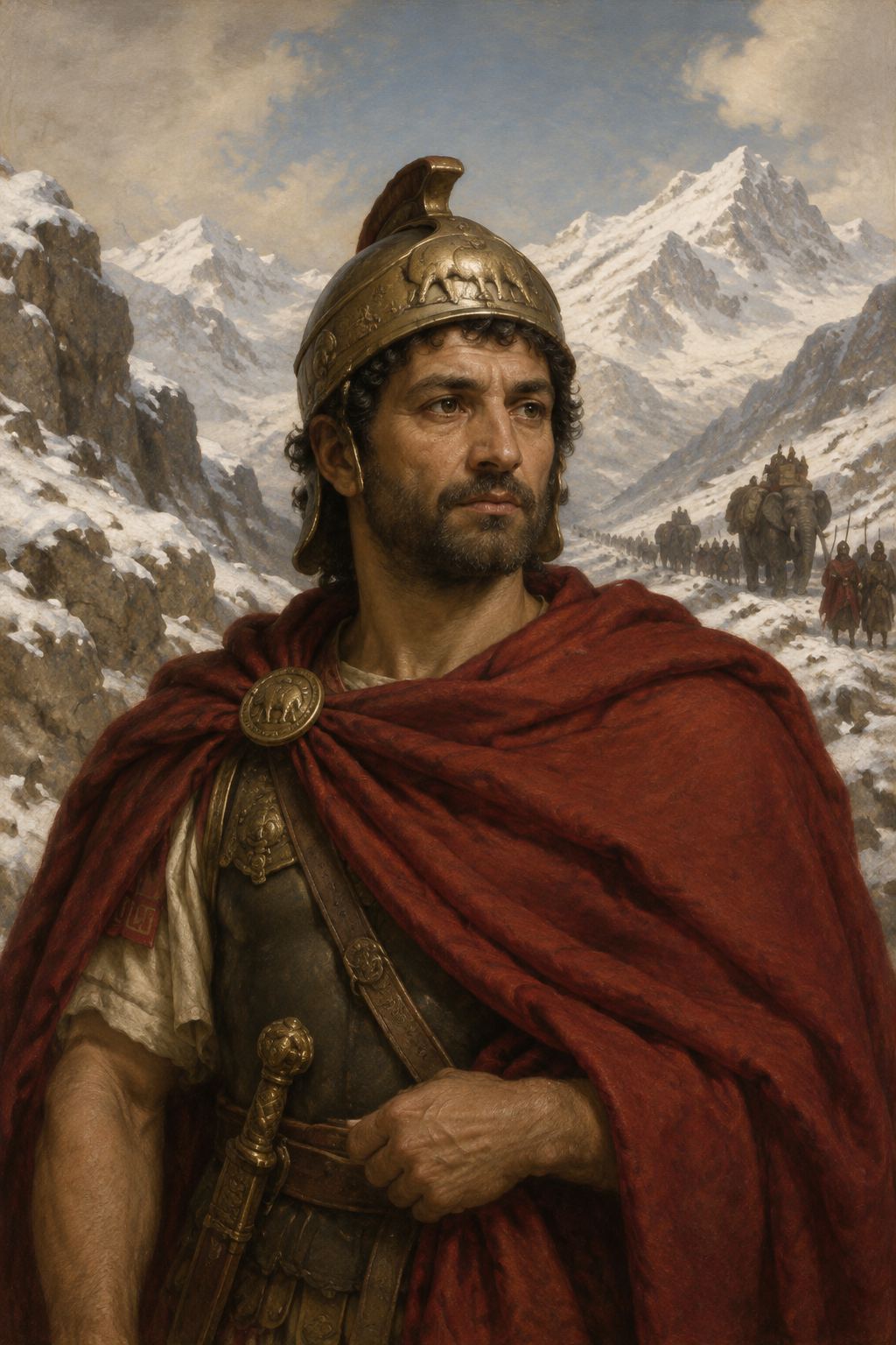 Painted interpretation of Hannibal Barca