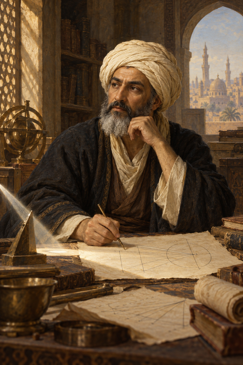 Painted interpretation of Ibn al-Haytham